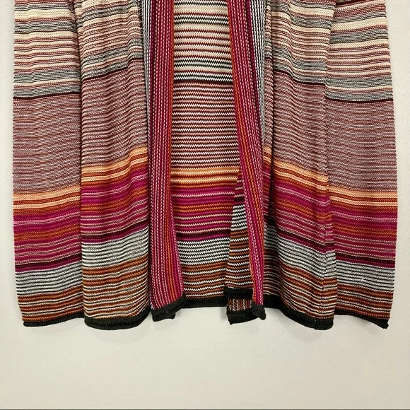 Billabong Chase The Seas Sweater Women’s Size S Serape Blanket Stripe Beach - Picture 3 of 5